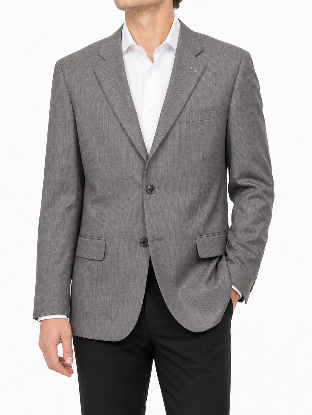 Porto Filo Men's Gray 2 Button Super 160's Sport Coat Blazer 38R Model S035